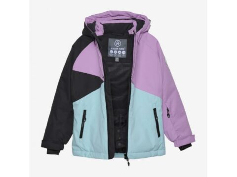 Color Kids Jacket Colorblock, aqua