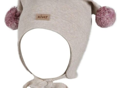 Kivat Knytelue Bomull Skinnlapp, beige/rosa