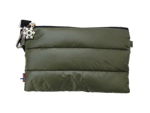 Thermopoc clutch veske i dun, Olivengrønn