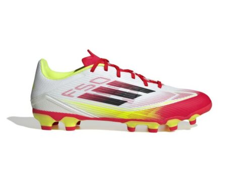Adidas F50 League fotballsko Mg, hvit/ rød/ gul