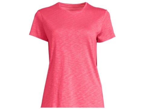Casall Soft Texture Tee, ruby blush