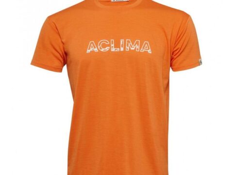 Aclima Lightwool Tee Logo M´S, orange