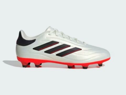 Adidas Copa Pure 2 League FG Junior fotballsko, hvit/sort/rød