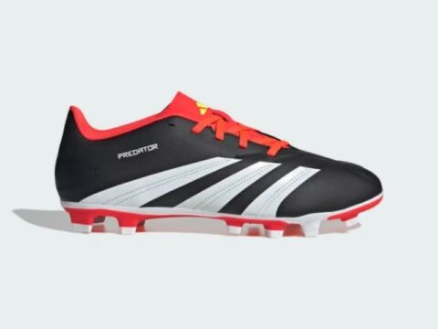 Adidas Predator Club Fxg fotballsko, sort/hvit/rød