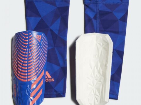 Adidas Predator Competition leggskinn, blå/rød
