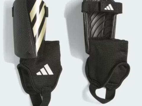 Adidas Tiro Match leggskinner junior, sort/gull