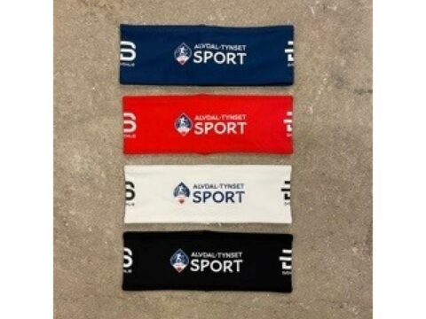 Dæhlie Headband Polyknit Logo, rød