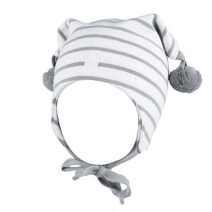 Kivat Knytelue m-krone, hvit-grå striper 10-81 338L Alvdal-Tynset Sport 1