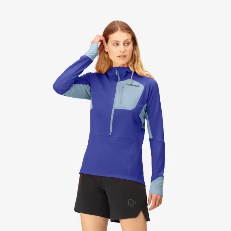 Norrøna Norrøna Senja warm1 hood W fleecegenser, royal blue Alvdal-Tynset Sport, Tynset 2
