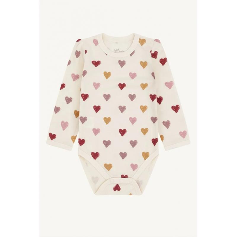 Hust & Claire Baloo Body Hearts Puff, Off White