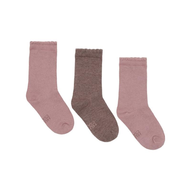 Hust & Claire Foty 3-pack socks wool-bamboo, Pale Mauve