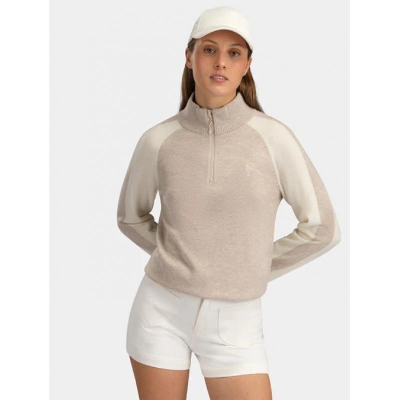 WoolLand WoolLand  Risdalsfjellet Knitted Sweater Woman, driftwood