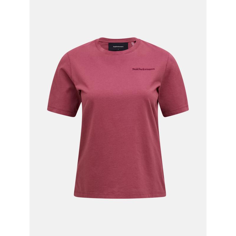 Peak Performance W Original Small Logo Tee, Wild Rouge
