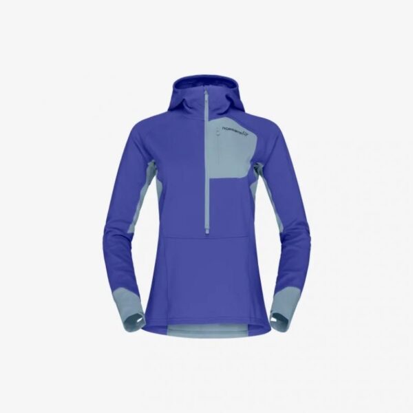 Norrøna Norrøna Senja warm1 hood W fleecegenser, royal blue Alvdal-Tynset Sport, Tynset 1