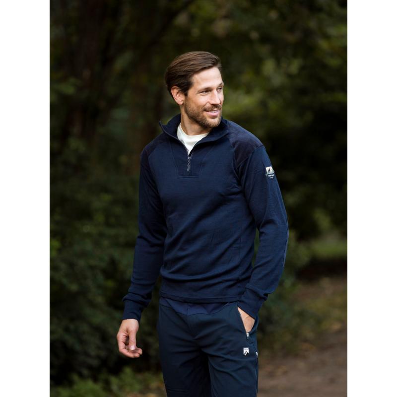 WoolLand Geilo Cord Sweater Man, blue ink